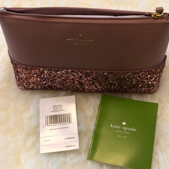 Kate Spade Greta Court Little Shilo Glitter Pouch - Picture 2 of 8